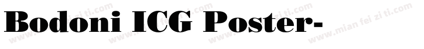 Bodoni ICG Poster字体转换